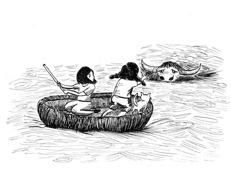Join Min Rui and Chloe on their adventures around Asia. Illustration by Stephanie Raphaela Ho