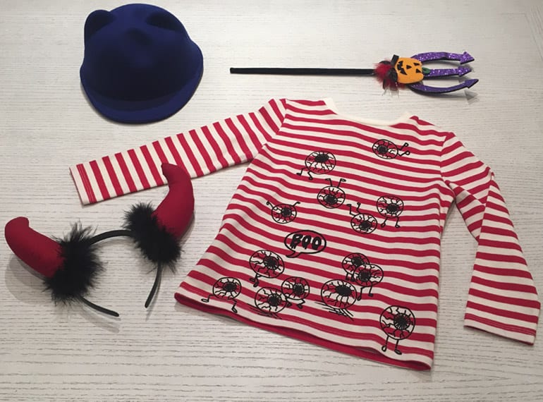 Fancy a Stella McCartney Kids t-shirt and a Little Eleven Paris hat for Halloween?
