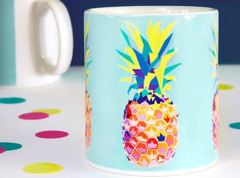 Bring a touch of the tropics to your day with this funky mug. Photo credit: We Are Paper Plane via Etsy