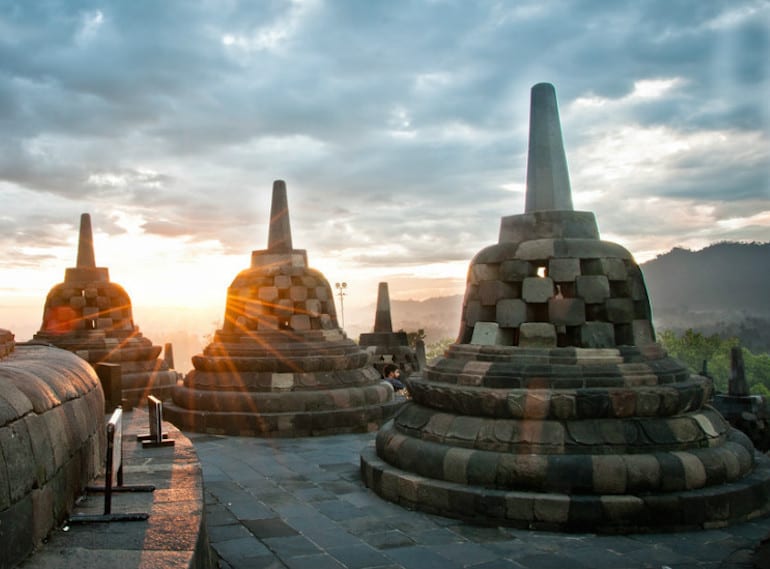 A historical adventure playground for the kids? Head to Borobudur Temple in Java for cultural fun by the bucketload. Sunrise over Borobudur. Photo credit: Justine Hong on Flickr