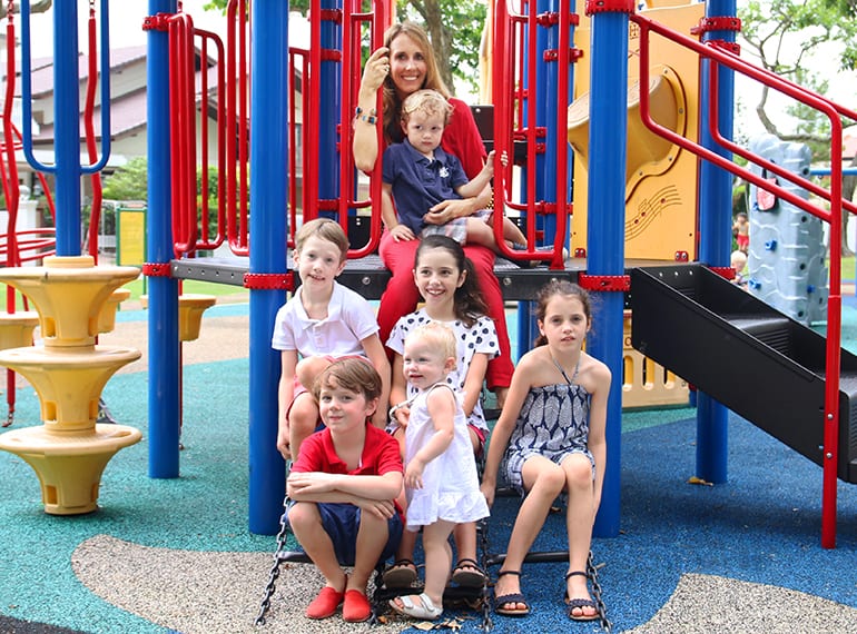 Mum of six kids in Singapore