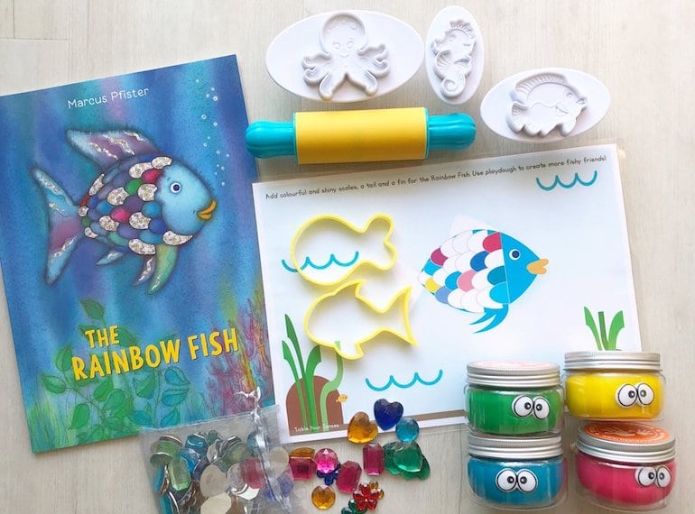Rainbow Fish Playdough Kit Tickle Your Senses Honeykids Asia Singapore