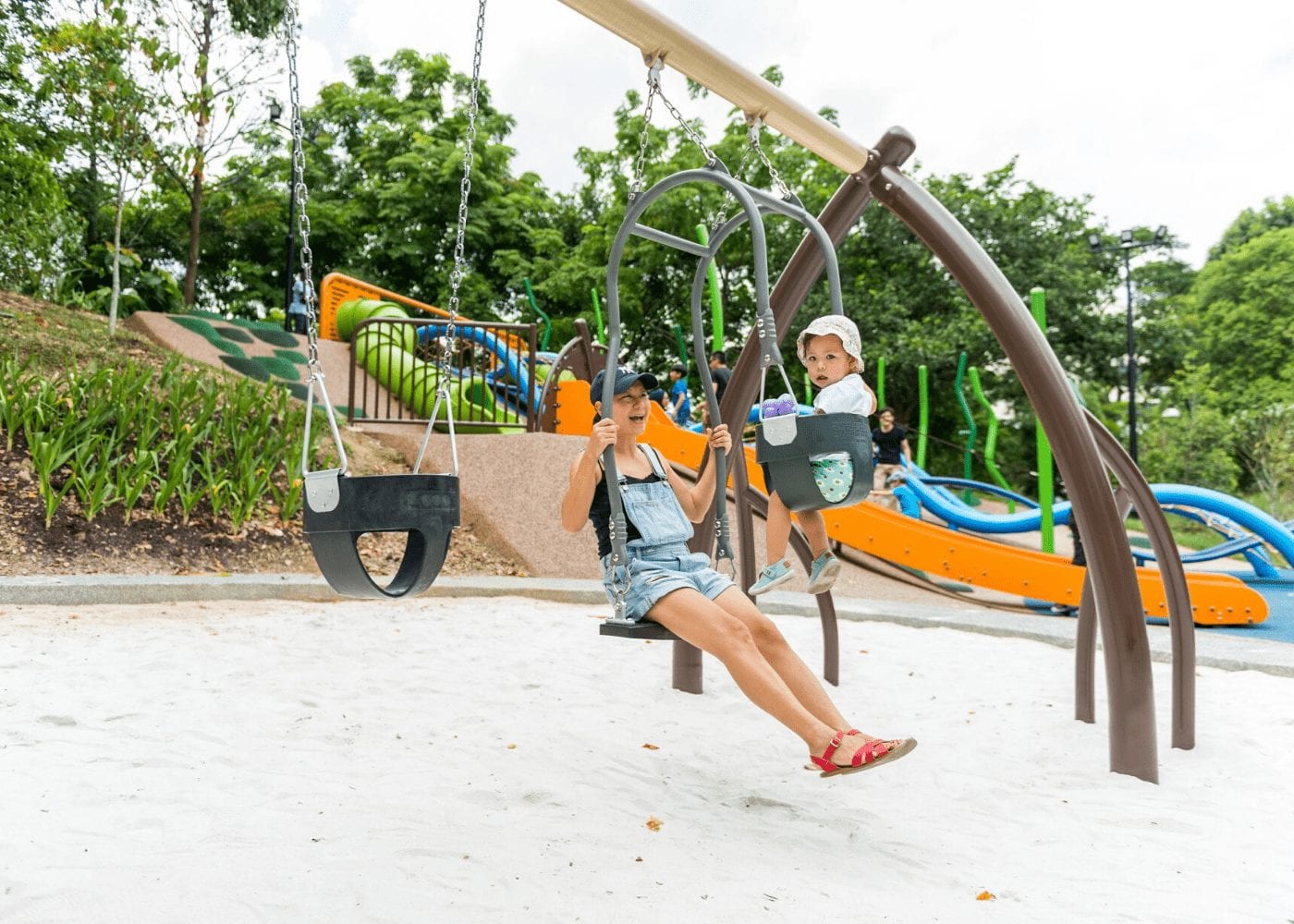mum-and-kid-on-a-swing-admiralty-park Free things to do with kids in Singapore