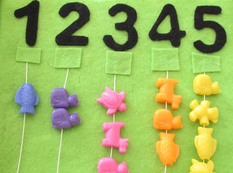 Powerful Mothering no sew felt counting page
