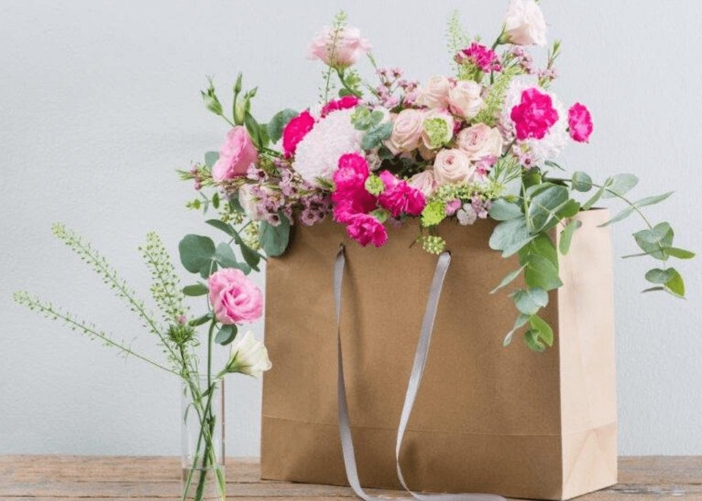 flowers in a bag