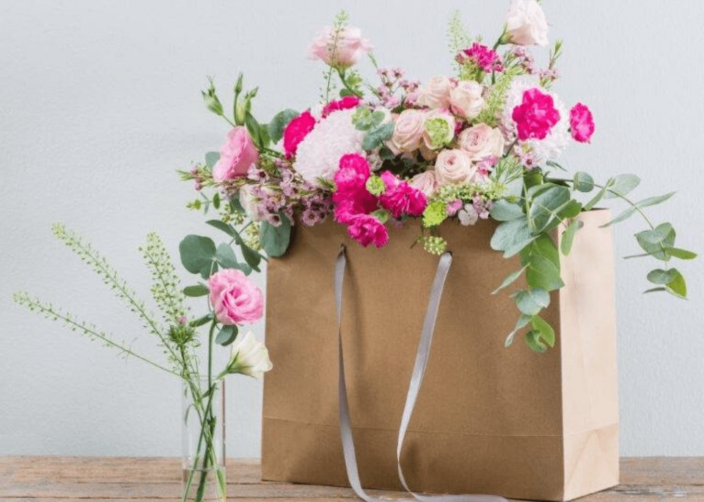 flowers in a bag