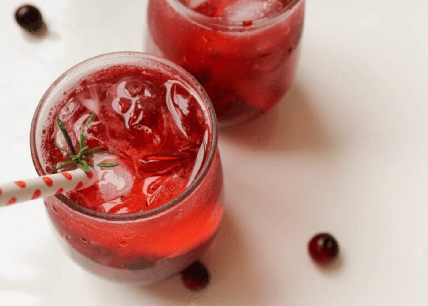 Cranberry ginger ale soda