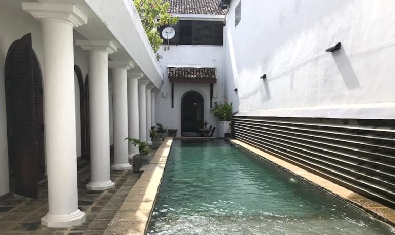 Swimming pool at the Ambassadors House villa in Galle