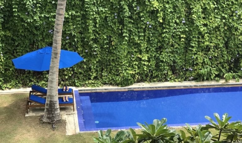 The swimming pool at Saffron and Blue villa