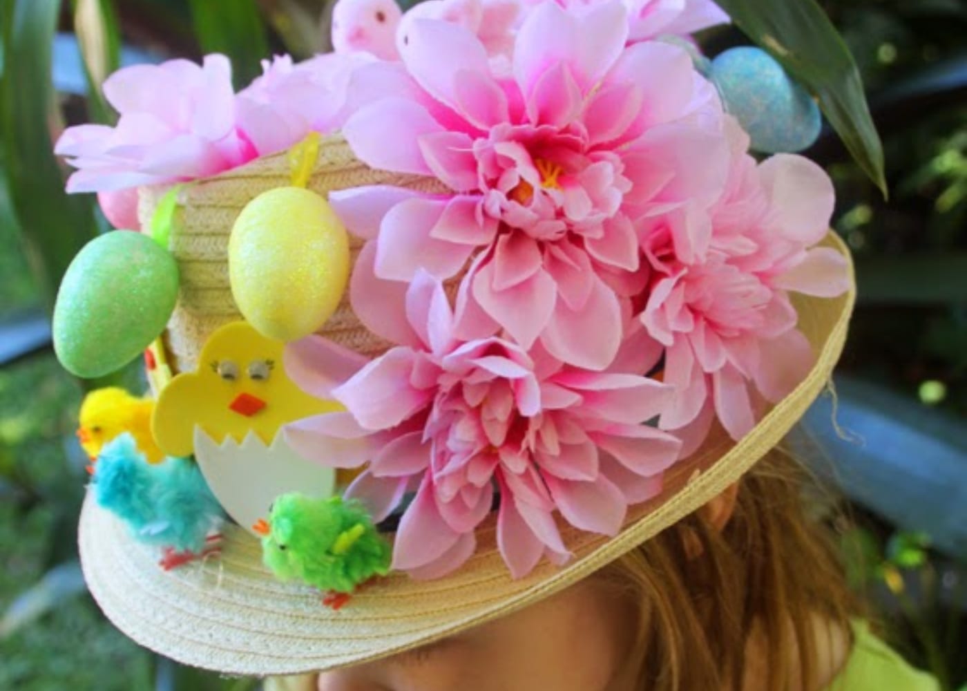 hat at home with ali flowers chicks