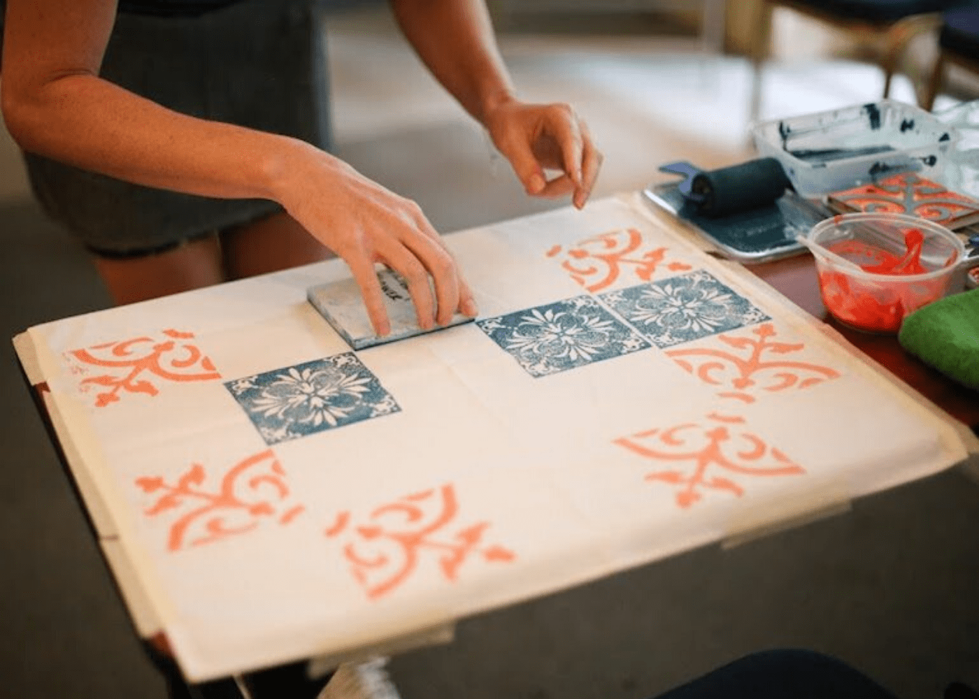 Peranakan Printing with Jennifer Lim Art | Creative and fun workshops for parents in Singapore