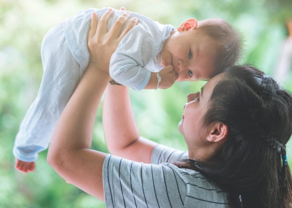 baby and helper